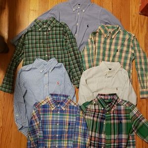 Boys Long sleeve button down shirt lot